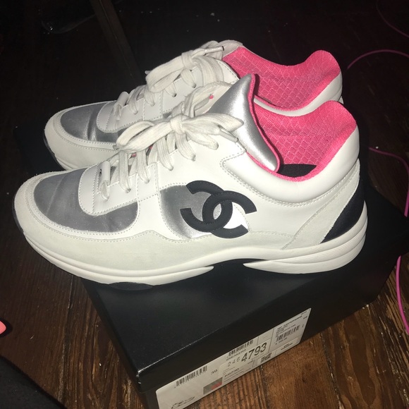 chanel trainers womens pink